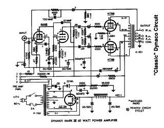 Dynaco Dynakit Mk3 schematic circuit diagram